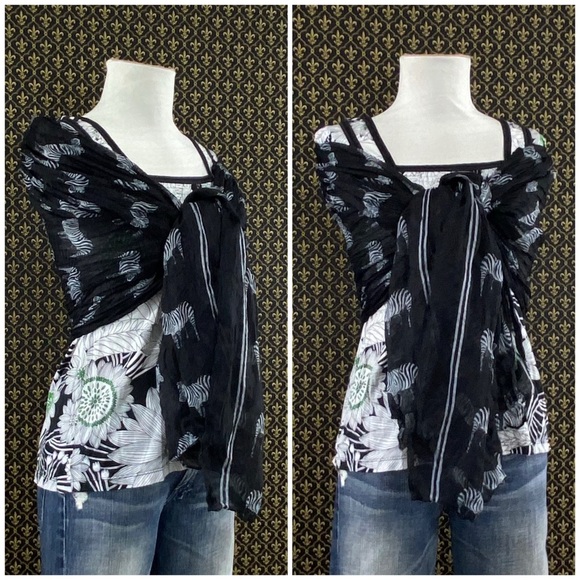 Anthro “Racing Stripes Scarf” - Picture 5 of 6